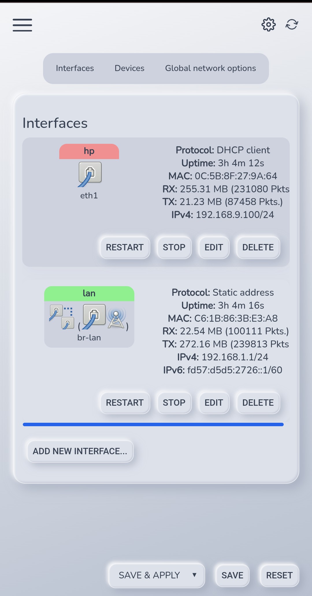Sample Interface